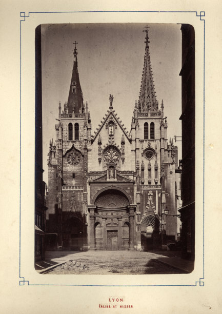 圣尼齐尔教堂古董照片，法国，19世纪图片下载