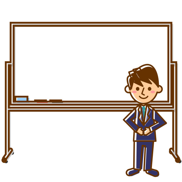 办公室职员在白板前。西装男职员。矢量插图。图片下载