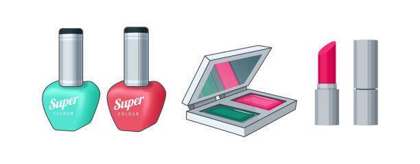 化妆品的女性。图片下载