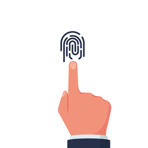 指纹图标。ID的应用程序。图片下载