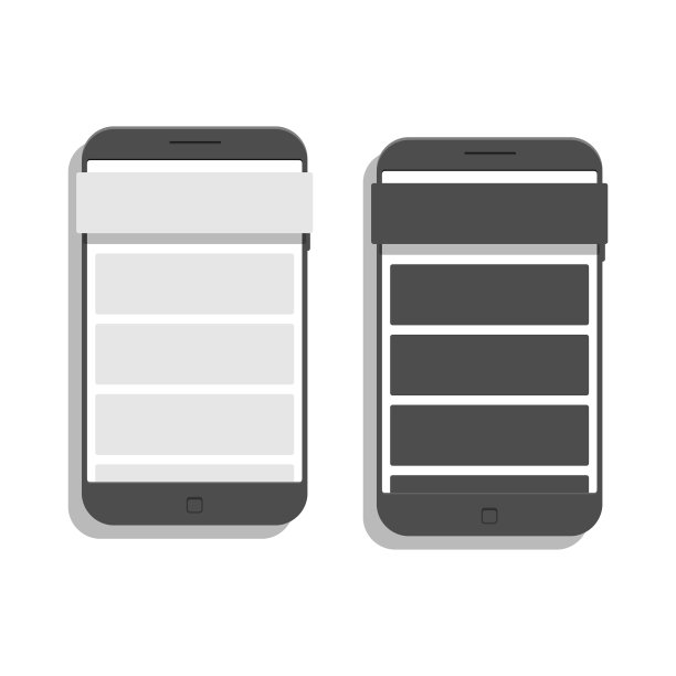 两个平板智能手机与信息形式。用于无线互联网和通信的现代移动设备。黑白设备。图片下载