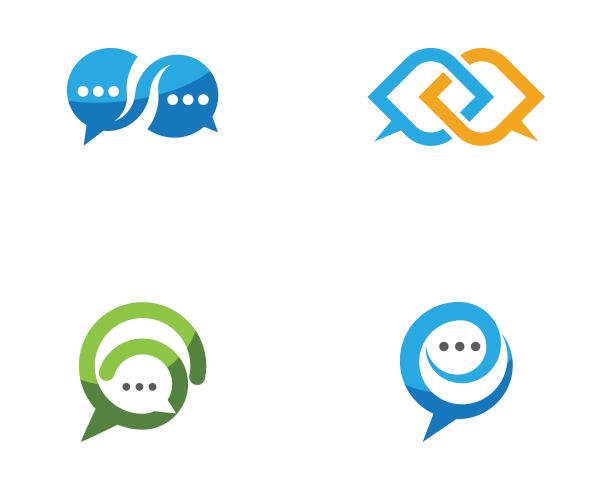 语音气泡图标矢量插图图片下载