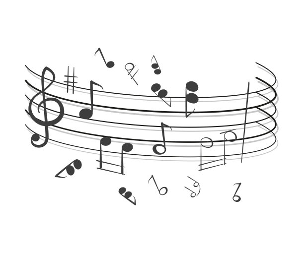 带有音符的抽象背景。图片下载