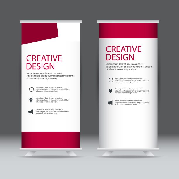 X横幅矢量模板。设计横幅，贺卡或印刷。图片下载