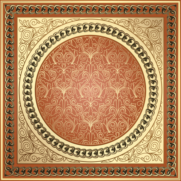 金色华丽的装饰复古设计图片下载