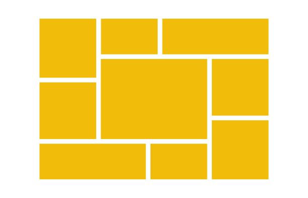 照片拼贴。相框用于照片、图片、零件、插图。情绪板的概念。板和品牌展示的模板设计。海报框架模拟。图片下载