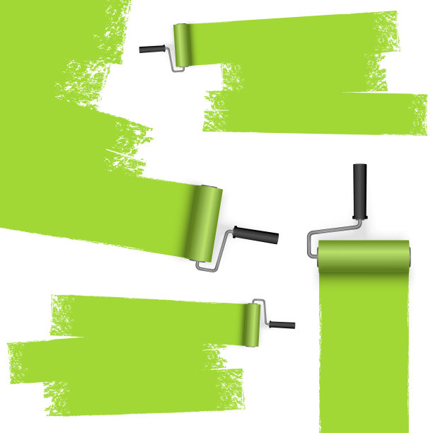 油漆滚筒概念与标记图片下载