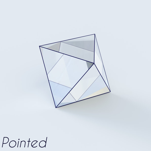 一个八面体点切割菱形的草图图片下载