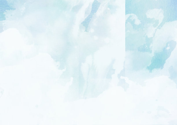 蓝色抽象水彩云景画图片下载