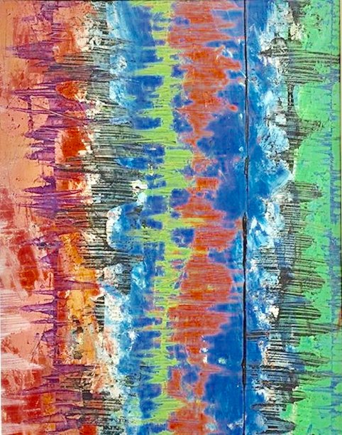 在艺术家纸上的抽象油画图片下载