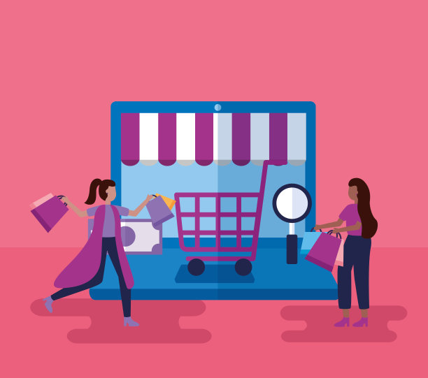 人们购物袋图片下载