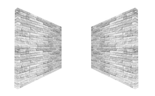 透视孤立的白色砖墙纹理背景。室内背景设计的砖墙。图片下载