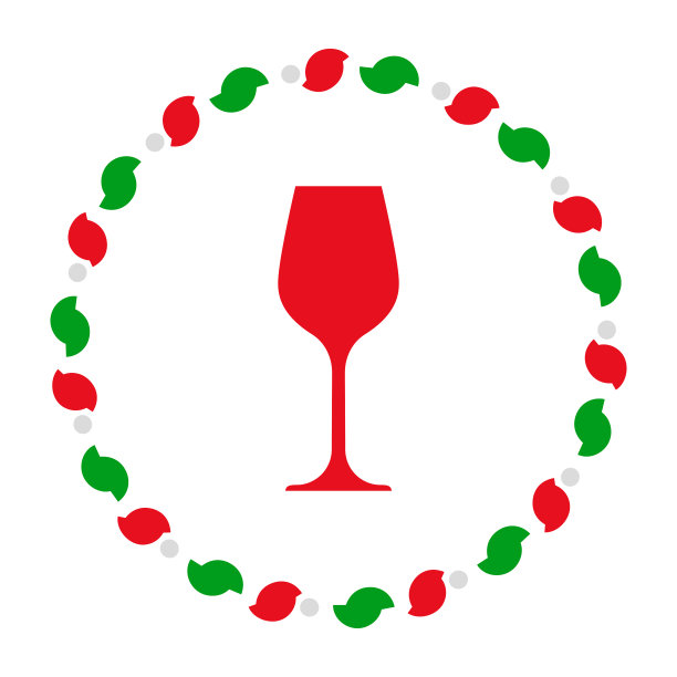 酒杯和花环图片下载