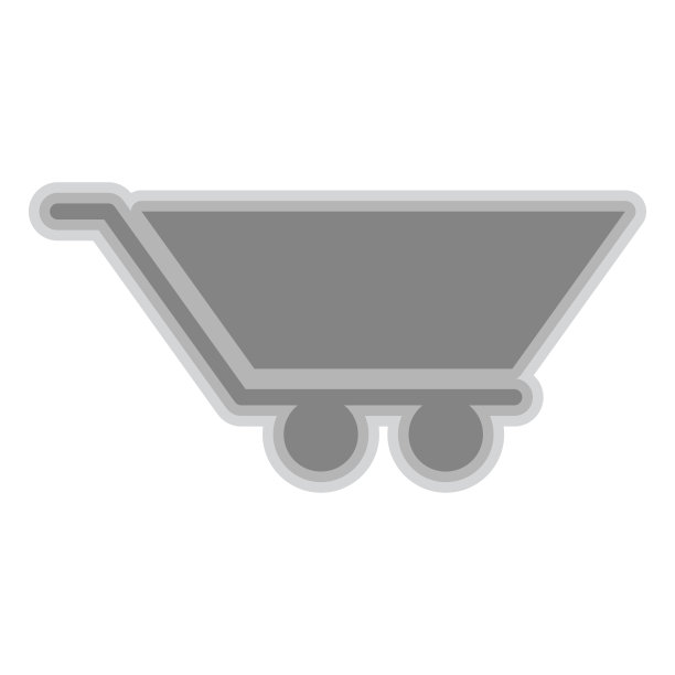 孤立的购物车标志上的白色背景图片下载