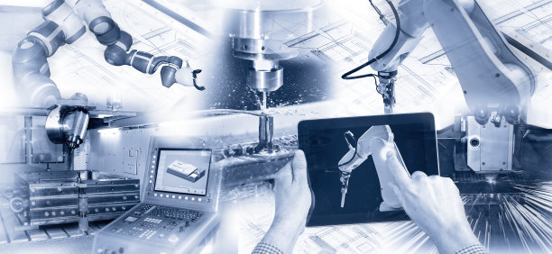 有工业机器人的现代生产图片下载