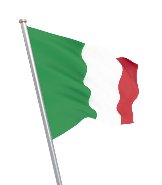 意大利国旗在风中飘扬。背景纹理。3 d渲染,波。图片下载