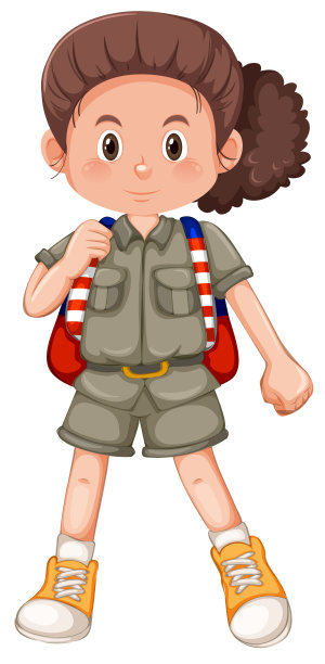 女童子军白底图片下载