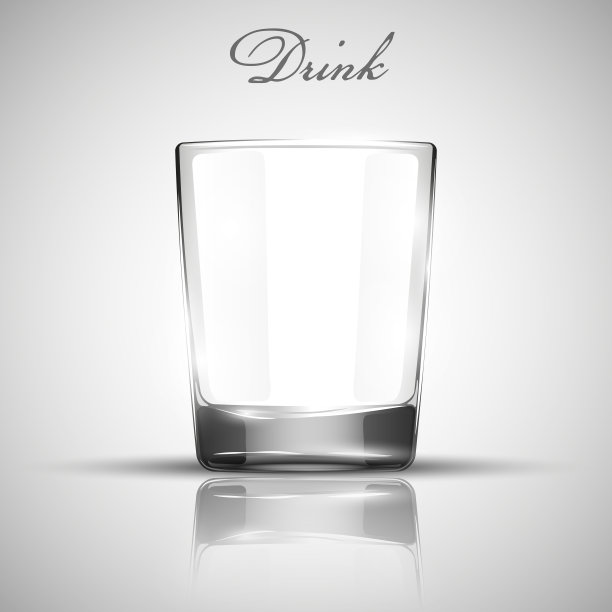 现实的空玻璃酒吧老式的广告横幅。插图图片下载