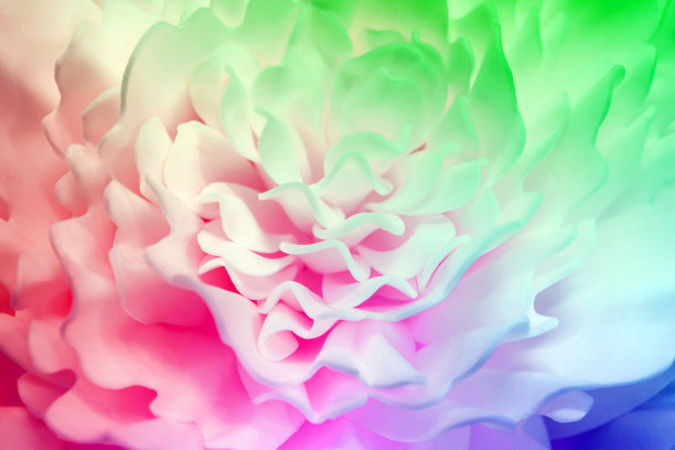 合成材料制成的美丽的多色花。抽象模糊的背景图片下载