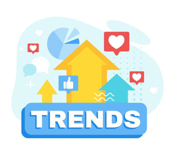 互联网趋势预测平面矢量网络横幅模板图片下载