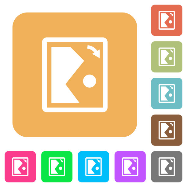 向右旋转圆形方形图标图片下载