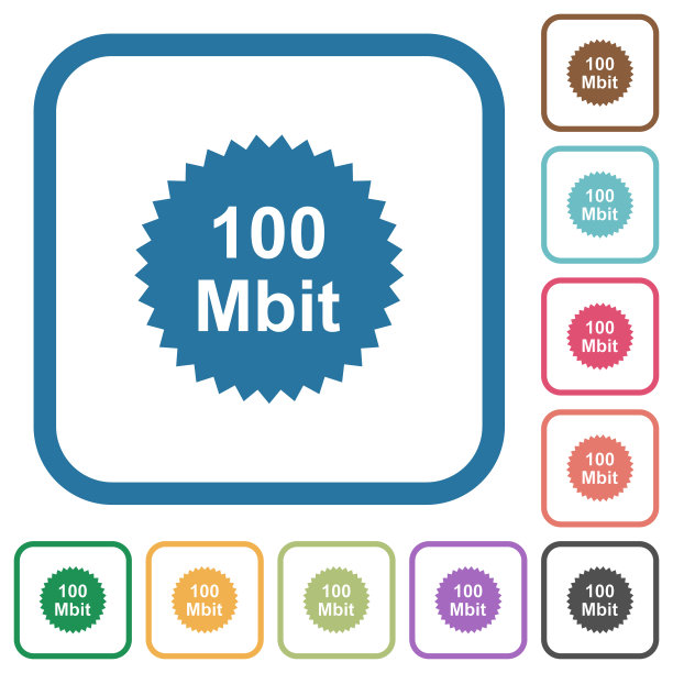 100Mbit保障贴纸简约图标图片下载