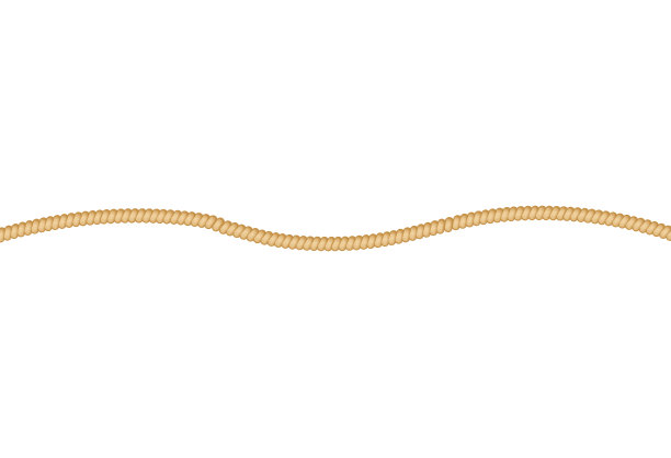 航海绳索或扭曲绳矢量插图孤立的白色背景。图片下载