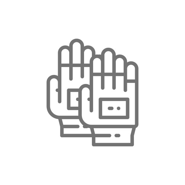 保护游戏手套，美式足球装备线标志。图片下载