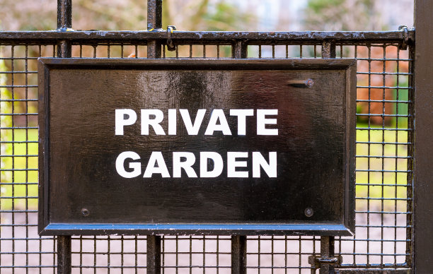 私家花园的迹象图片下载