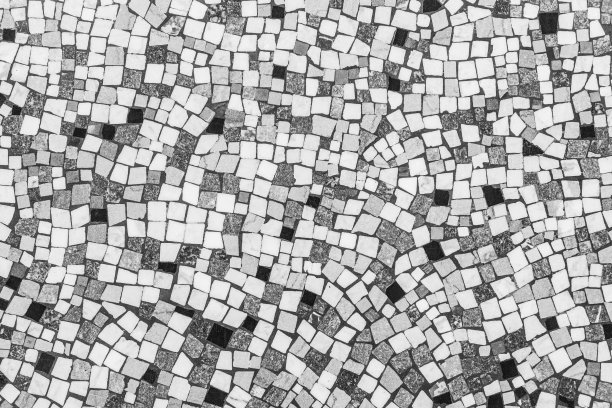 黑白瓷砖马赛克背景图片下载