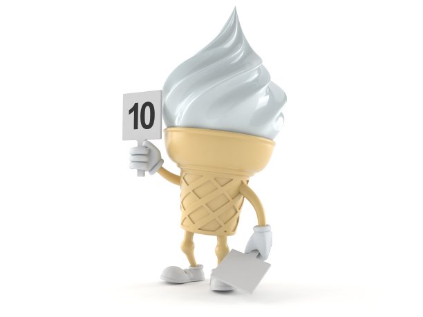 冰淇淋字符与评级数字图片下载