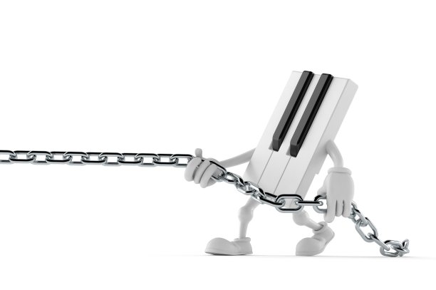 钢琴人物拉链图片下载