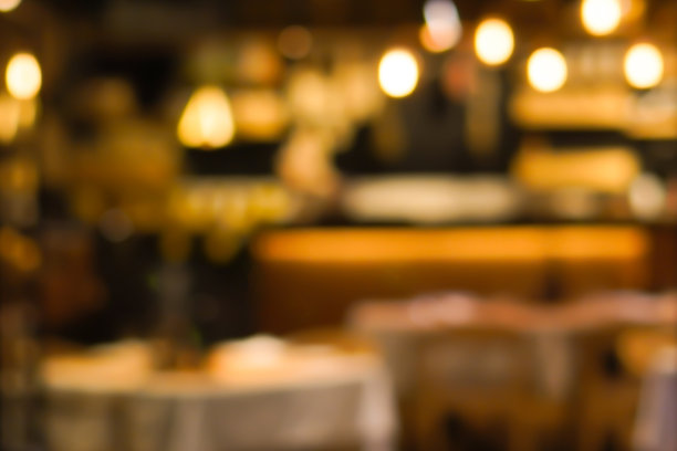 内部抽象模糊的豪华餐厅背景为设计理念图片下载