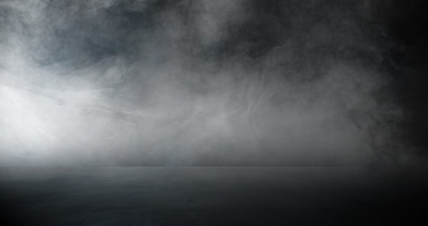 空黑暗的房间，抽象的雾，烟，辉光，墙壁和地板，室内展示产品图片下载