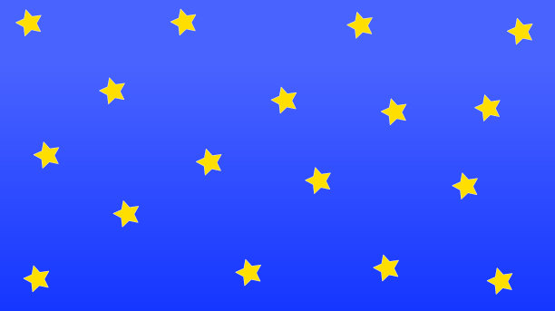 抽象图案与黄色和蓝色的锐星梯度柔和的背景。纸艺术风格图片下载