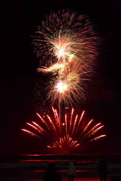 澳大利亚黄金海岸冲浪者天堂的烟花图片下载