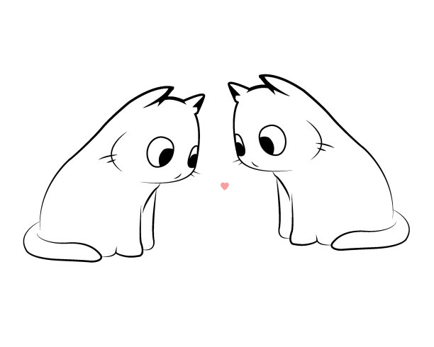 情人节情侣爱猫图片下载