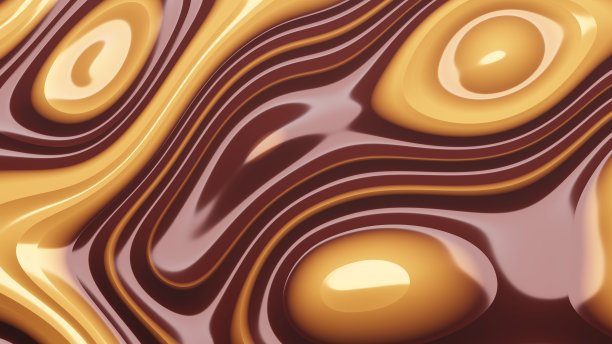 波浪流体体积纹理。大理石图案3D插图。抽象背景，3D渲染。图片下载