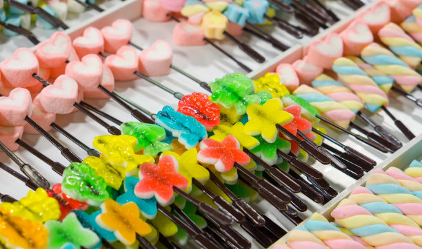 彩色果冻，彩色彩虹果冻近看。图片下载
