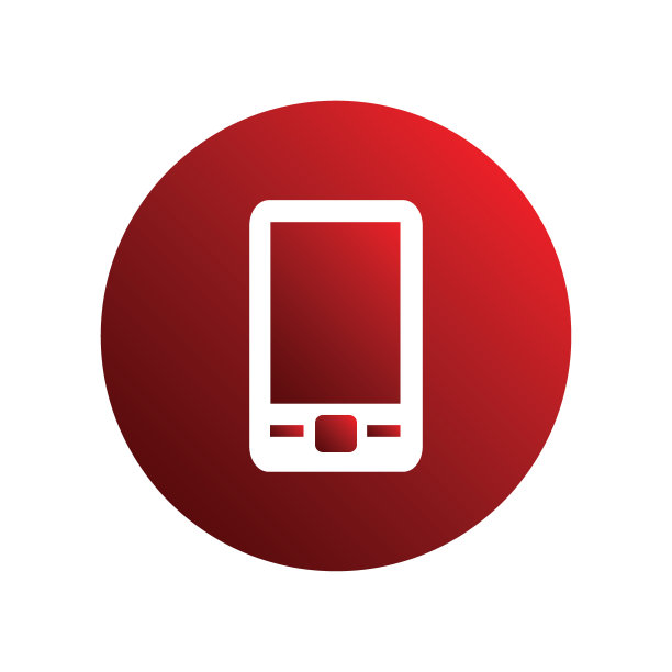 红色手机电话图标图片下载