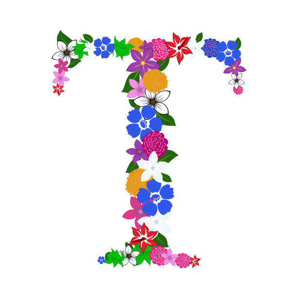 花卉字母图片下载