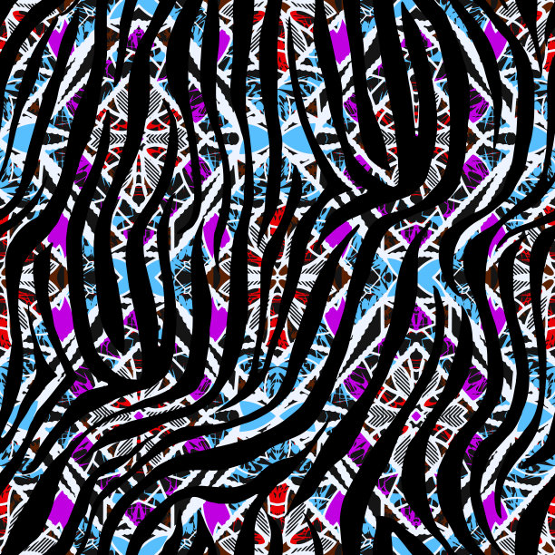 无缝图案与斑马毛皮印花。动物的皮肤纹理。图片下载