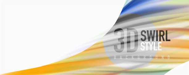 现代科技流体色彩流动在白色彩色的柱子。你的设计艺术图片下载