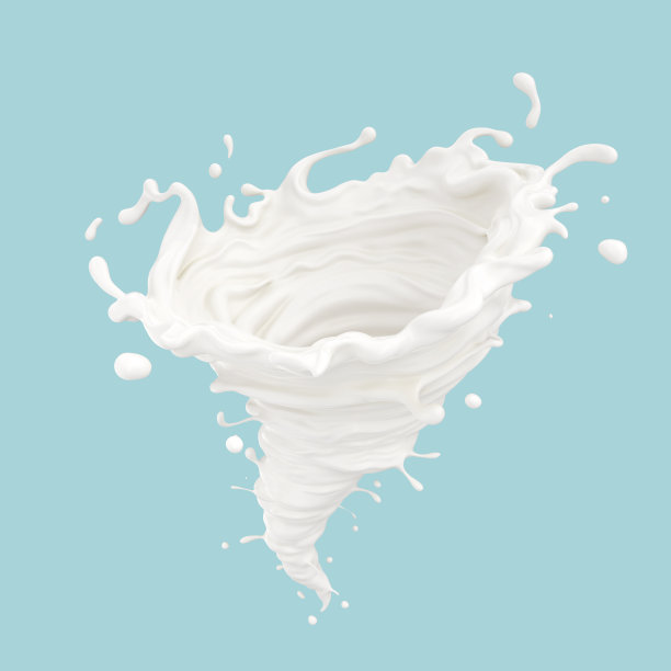 牛奶龙卷风或龙卷风形状的飞溅。图片下载