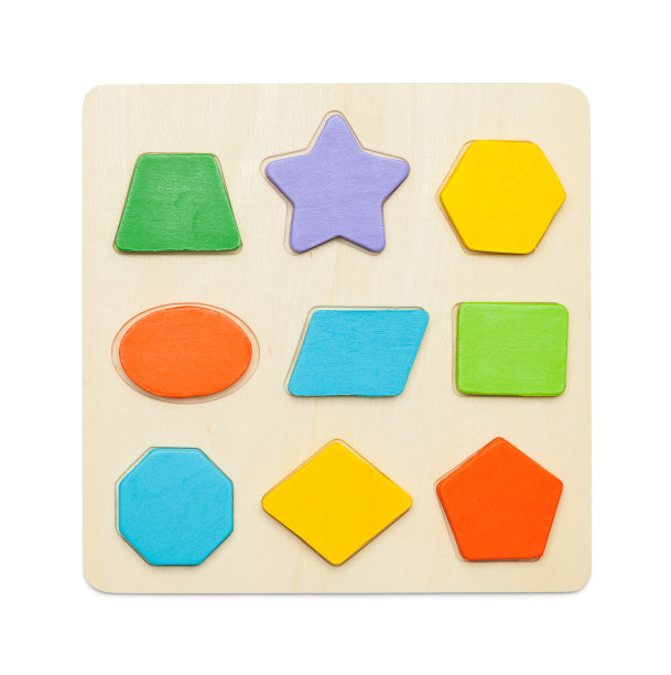 木头形状拼图图片下载