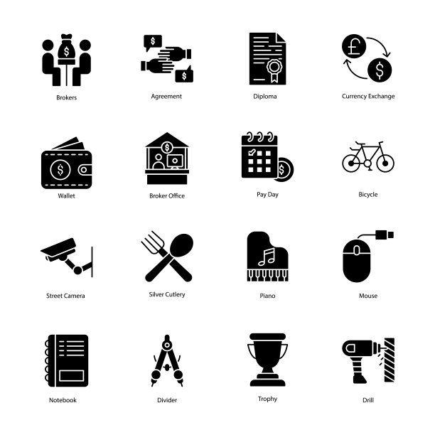 典当行实体矢量素材包图片下载