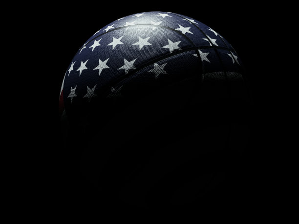 颜色像美国国旗的篮球图片下载