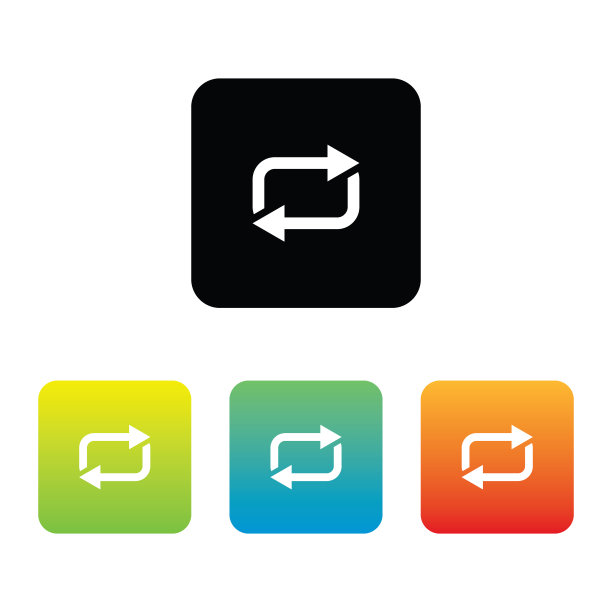 多彩的循环图标集图片下载