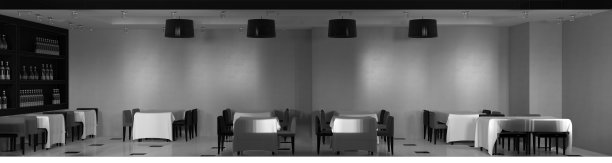 餐厅，室内可视化，3D插图图片下载