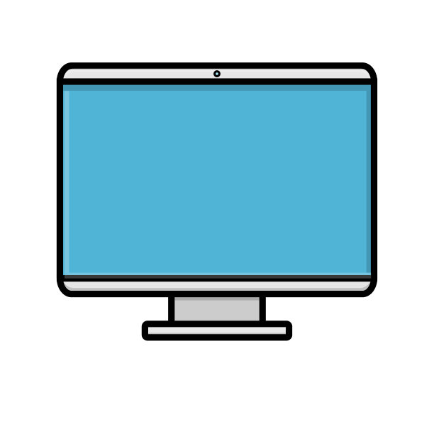 矢量说明现代数字数字智能矩形计算机显示器图标在显示器，笔记本电脑隔离在白色背景。概念:计算机数字技术图片下载